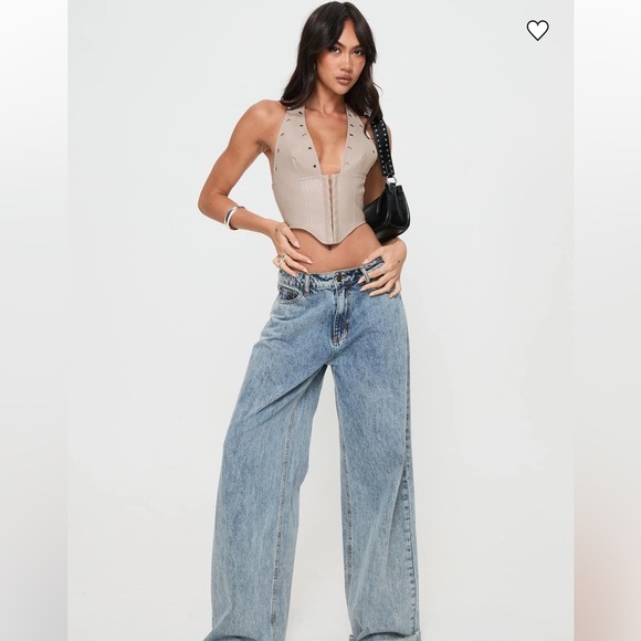 Princess Polly Palladia Faux Leather Jordy Corset ALIX EARLE Top NWT - Picture 2 of 11